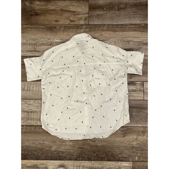 Madewell White Button Down Shirt with small Green 🌵 cacti - Picture 7 of 7